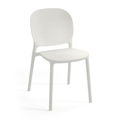 Everly Multipurpose Chair No Arms White (Pack 2) EVE100H-WH