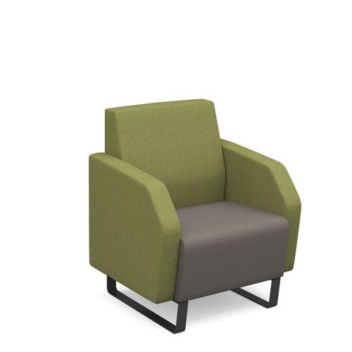 Encore Low Back Sofa 1 Seater Black Metal Frame Made To Order ENC01L-MF