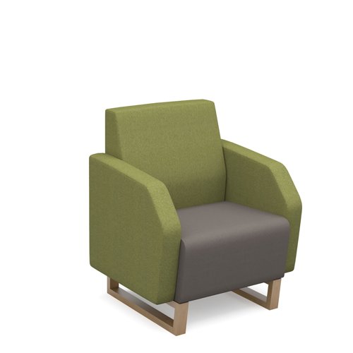 Encore Low Back Sofa 1 Seater Wooden Oak Frame Made To Order ENC01L-WF