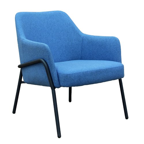 Corby Lounge Chair Black Metal Frame/Light Blue COR01-LB