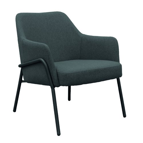 Corby Lounge Chair Black Metal Frame/Dark Grey COR01-DG