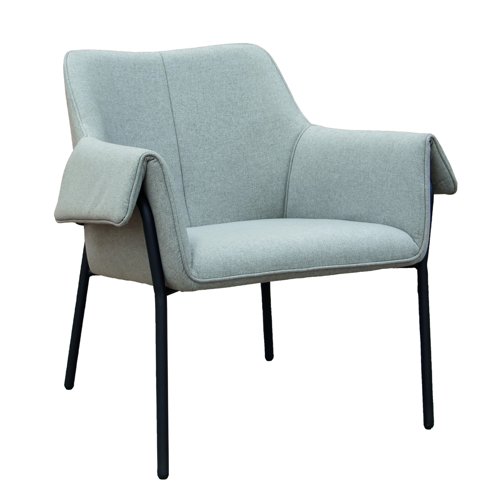 Liana Lounge Chair Black Metal Frame/Light Grey LIA01-LG