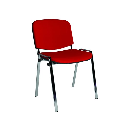 Taurus Stacking Conference Chair Chrome Frame/Red TAU40005-R