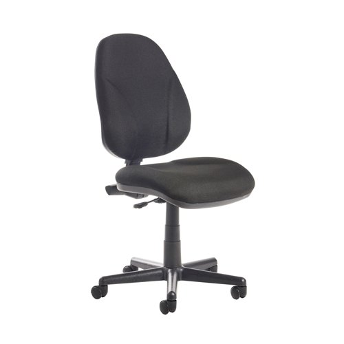 Bilbao Lumbar Fabric Operator Chair No Arms Black BILB1-L-K