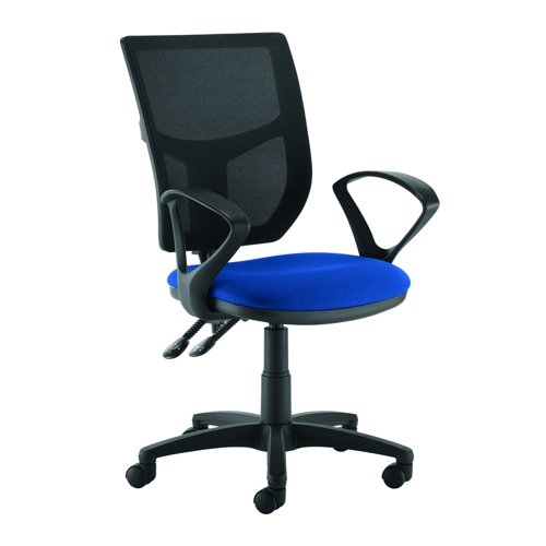 Altino High Mesh Back Operator Chair Fixed Arms Blue AH11-000-BLU