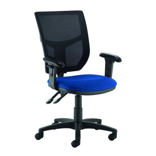 Altino High Mesh Back Operator Chair Adjustable Arms Blue AH12-000-BLU
