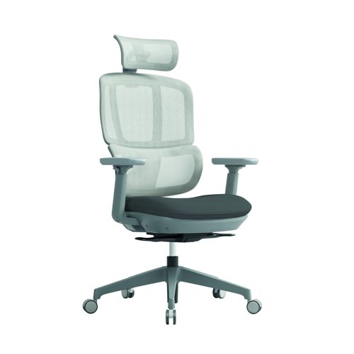 Shelby Mesh Back Headrest Operator Chair Grey SHL301K2-G