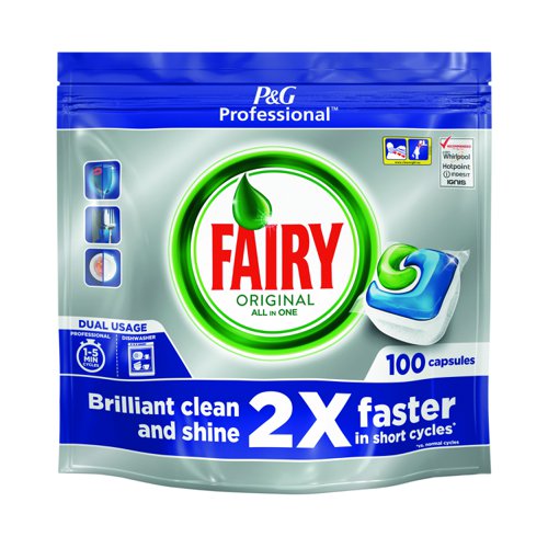 Fairy Professional Dishwasher Tablets Original (Pack 100) 74639