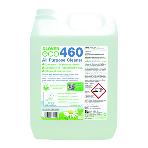 Clover ECO 460 All Purpose Cleaner 5 Litre (Pack 2) 460