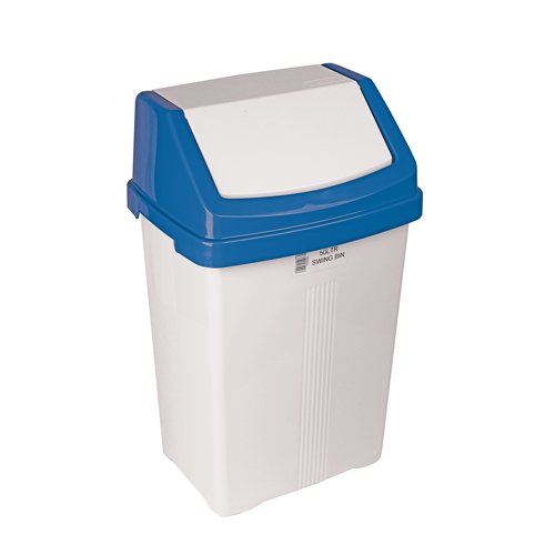 Plastic Swing Bin 50 Litre Blue
