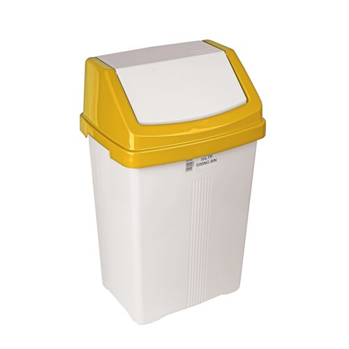 Plastic Swing Bin 50 Litre Yellow