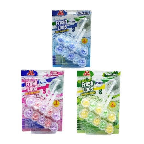 Airfresh Fresh Loos Toilet Rim Blocks (Pack 2)