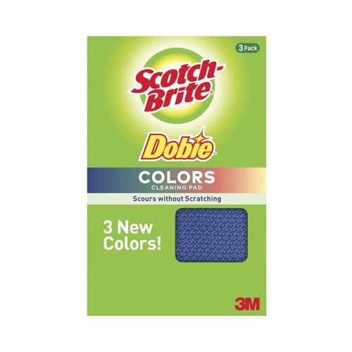 3M Scotch-Brite Dobie Colors All Purpose Cleaning Pad (Pack 3) 7100160583