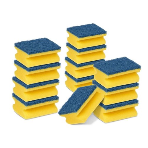 3M Scotch-Brite Delicate Non-Scratch Scrub Sponge Yellow And Green (Pack 12) 7100248036