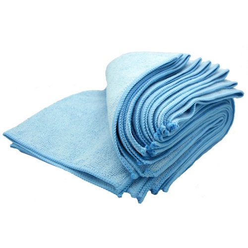 Microfibre Cloths 400x400mm Blue (Pack 10)