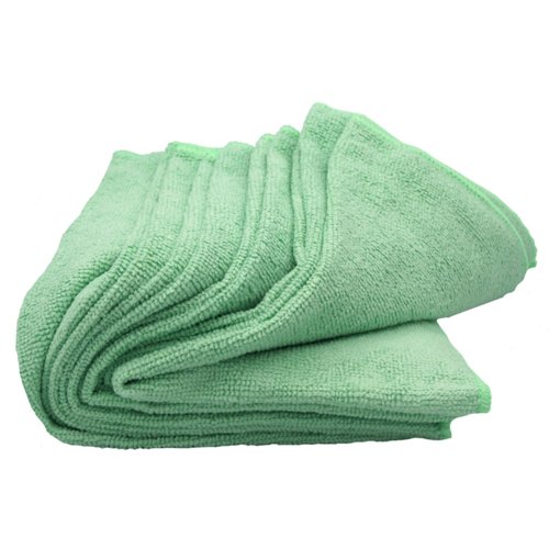 Microfibre Cloths 400x400mm Green (Pack 10)