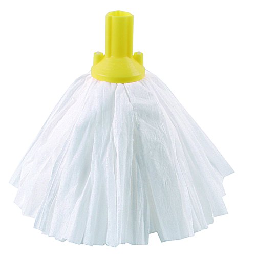 Exel Big White Mop Head Yellow (Pack 10) 102199YL