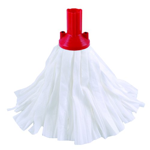 Exel Big White Mop Head Red (Pack 10) 102199RD