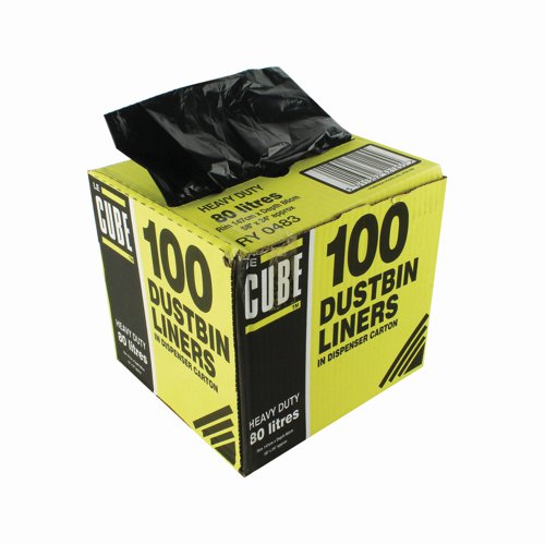 Le Cube Dustbin Liners 96 Litre (100)