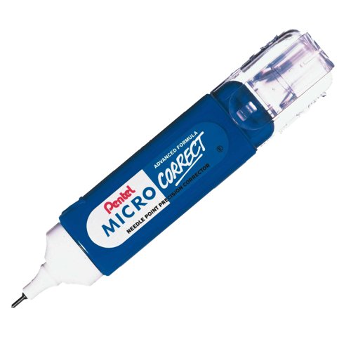 Pentel Microcorrect Pen 12ml White (Pack 2x12) ZL31-WE