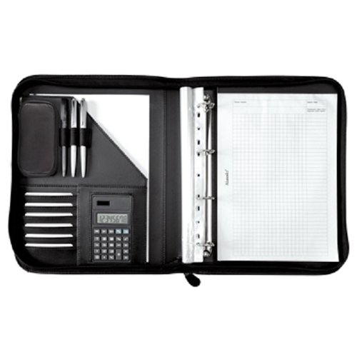 Alassio Finetouch Faux Leather Portfolio A4 Black