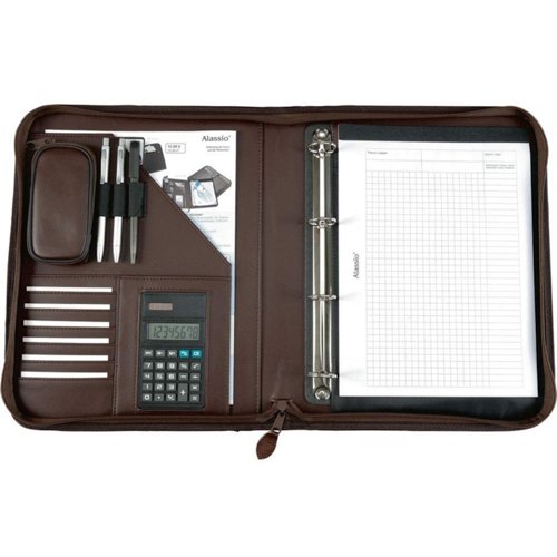 Alassio Finetouch Faux Leather Portfolio A4 Brown