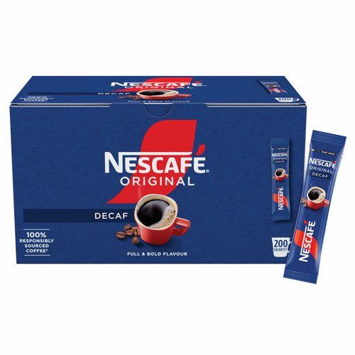 NESCAFE Original Decaf Coffee Granules Sticks 1.8g (Pack 200) 12315595
