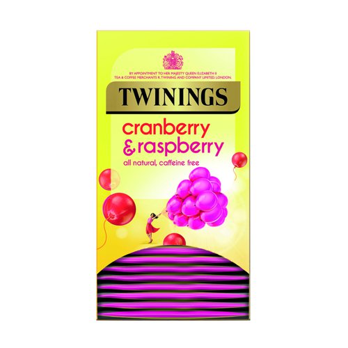 Twinings Fresh & Fruity Tea Bags Cranberry Raspberry & Elderflower (Pack 20)