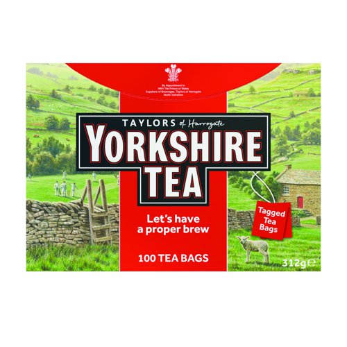 Yorkshire Tea String and Tag Tea Bags (Pack 100)