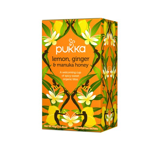 Pukka Lemon Ginger and Manuka Honey Tea (Pack 20) 5060229011541