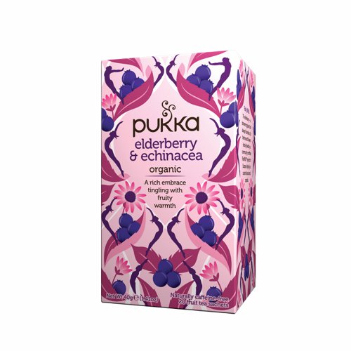 Pukka Elderberry and Echinacea Tea Bags (Pack 20) 05060229011480