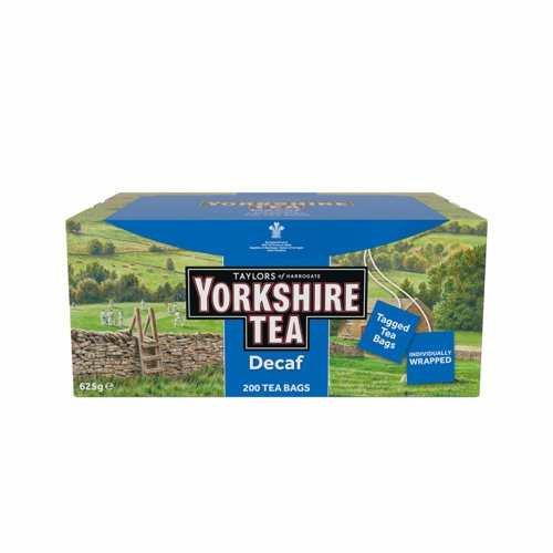 Yorkshire Tea Decaf Tagged And Enveloped Bags (Pack 200) 1343