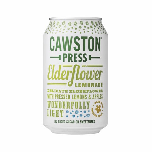 Cawston Press Sparkling Soft Drink Elderflower Lemonade 330ml Can (Pack 24) CANS103