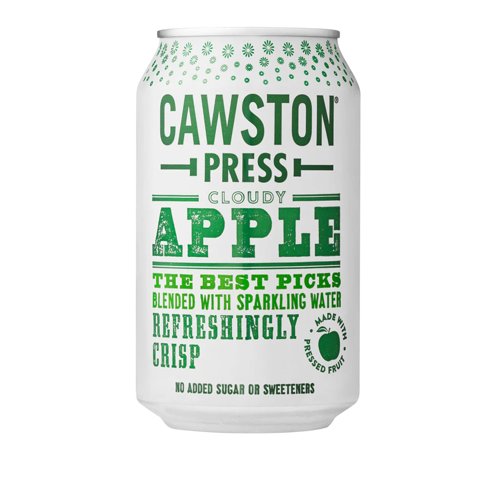 Cawston Press Sparkling Soft Drink Cloudy Apple 330ml Can (Pack 24) CANS101