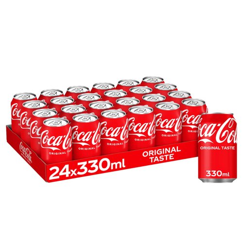 Coca-Cola Original Taste 330ml Can (Pack 24)