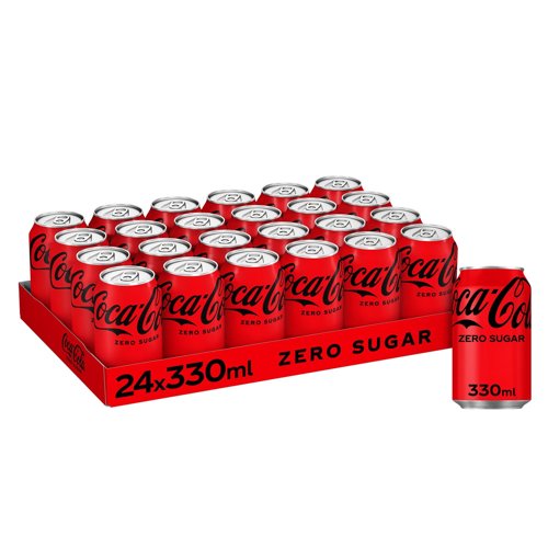 Coca-Cola Zero Sugar 330ml Can (Pack 24)