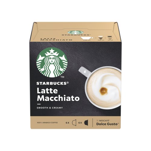 STARBUCKS Dolce Gusto Latte Macchiato Capsules (Pack 3x12) 12397696