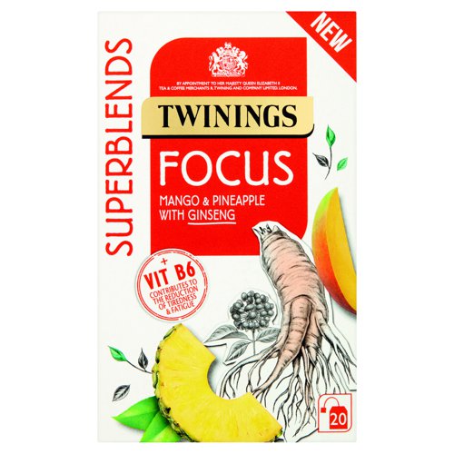 Twinings SuperBlends Focus Herbal Tea (Pack 20) F15170