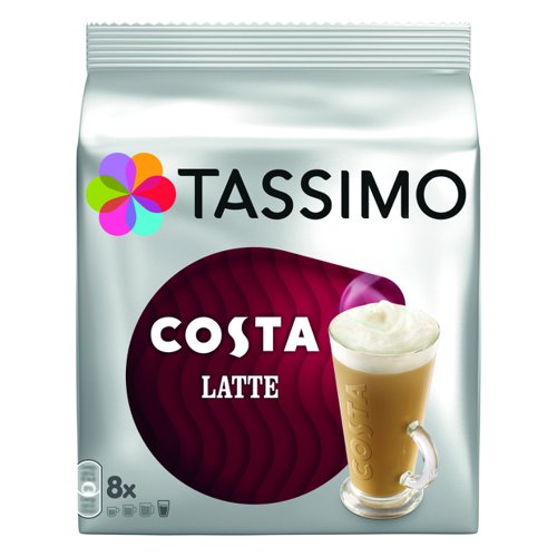 Tassimo Costa Latte Coffee Pods (Pack 5x8) 4056534