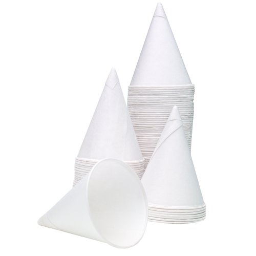 Water Drinking Cone Cup White 4oz (5000)