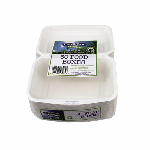 Caterpack Biodegradable Super Rigid Food Boxes (Pack 50) RY03860 / B004