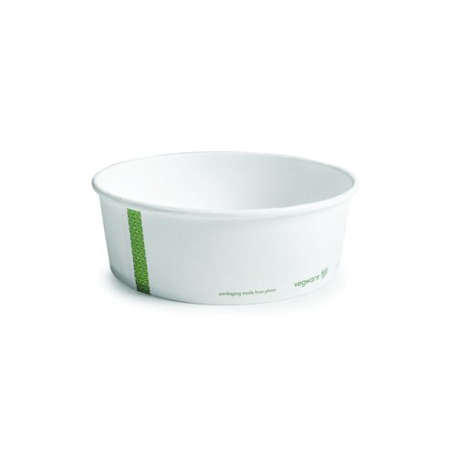 Vegware Bon Appetit Food Bowl 32oz PLA-Lined White (Pack 300) RSC-32