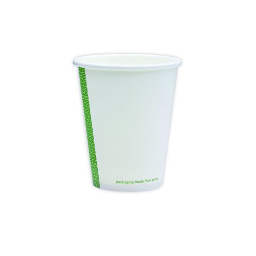 Vegware Hot Cup 8oz Single Wall White (Pack 1000) LV-8