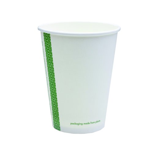 Vegware Hot Cup 12oz Single Wall White (Pack 1000) LV-12