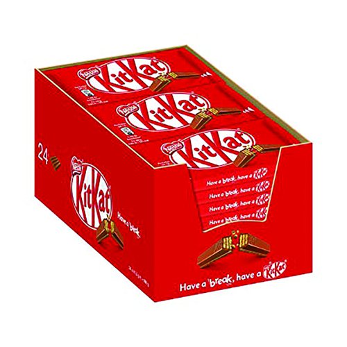 Nestle KitKat Four Finger Milk Chocolate (Pack 24)