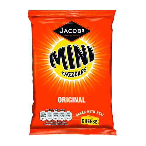 Jacobs Mini Cheddars Original Grab Bag 50g (Pack 30)