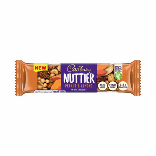 Cadbury Nuttier Peanut & Almond Snack Bar 40g (Pack 15) 4260510