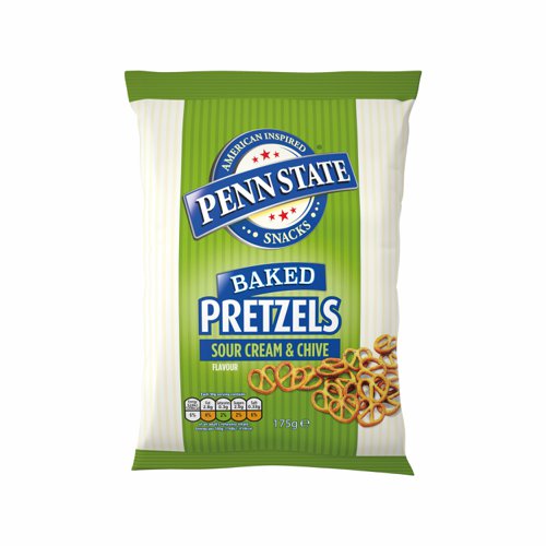 Penn State Sour Cream and Chive Baked Pretzels 175g (Pack 8) 0401233