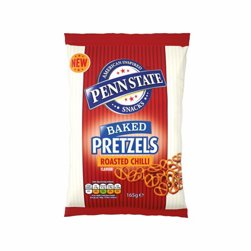 Penn State Roasted Chilli Baked Pretzels 165g (Pack 8) 0401234