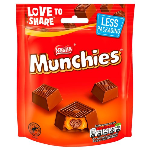 Munchies Milk Chocolate & Caramel Sharing Bag 104g 12465769 